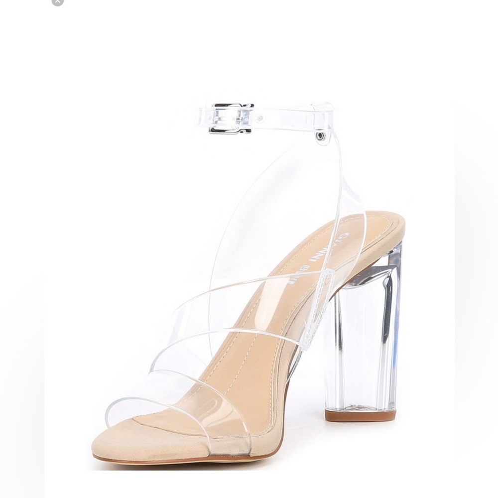 NEW Gianni Bini Ahrley Clear Vinyl Ankle Strap Strappy Sandals NWT - Picture 2 of 12